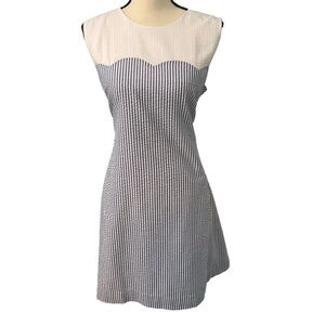 Duffield Lane Seersucker Sleeveless Midi Dress Size Large